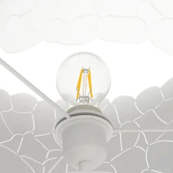 Lindby Aralena vloerlamp, wit, metaal, hoogte 143,5 cm