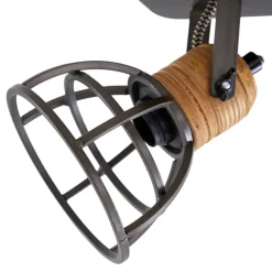 Lindby Arinthea plafondspot, 2-lamps, zwart, staal, E14