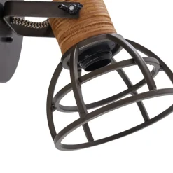 Lindby Arinthea plafondspot, 1-lamp, zwart, staal, E14