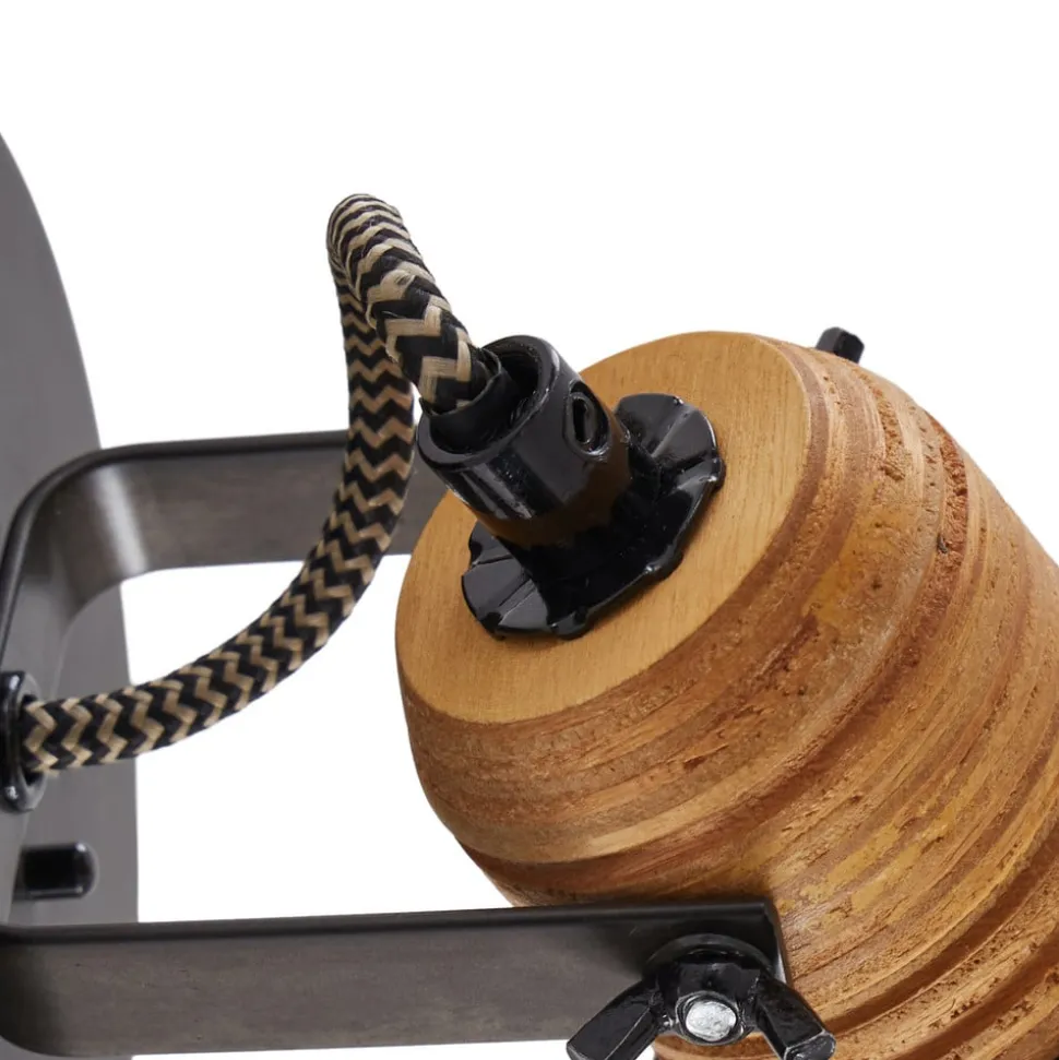 Lindby Arinthea plafondspot, 1-lamp, zwart, staal, E14