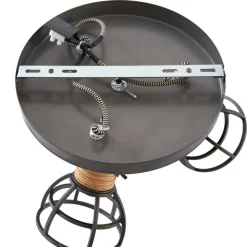 Lindby Arinthea plafondspot, 3-lamps, zwart, staal, E14