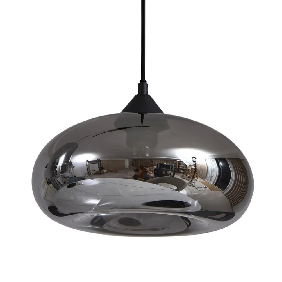 Lindby Arloris hanglamp met 3 rookglazen kappen