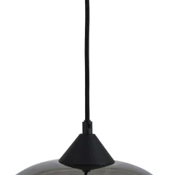 Lindby Arloris hanglamp met 3 rookglazen kappen