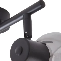 Lindby Arna plafondlamp, zwart, 2-lamps