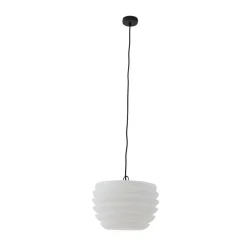 Lindby Arona buiten hanglamp, Ø 38 cm, wit