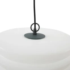 Lindby Arona buiten hanglamp, Ø 38 cm, wit