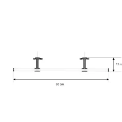 Lindby Arwyn LED spiegellamp, zwart