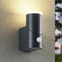 Lindby Aspyn LED buiten wandlamp, 1-lamp, sensor