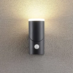 Lindby Aspyn LED buiten wandlamp, 1-lamp, sensor
