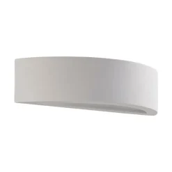 Lindby Aurel wandlamp, gips, wit, halfrond