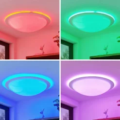 Lindby Aurela LED plafondlamp CCT RGB Ø 58,5 cm