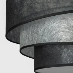 Lindby Ayvira plafondlamp, zwart, zilver