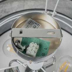 Lindby Ayvira plafondlamp, zwart, zilver