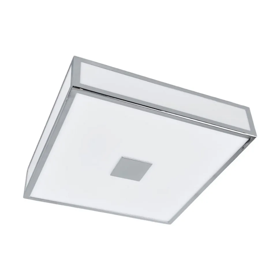 Lindby badkamer plafondlamp Eniola, 30 cm, wit/grijs, IP44