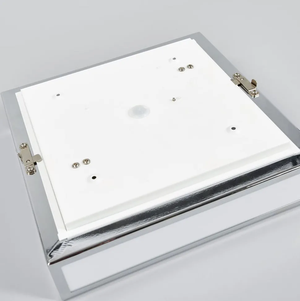 Lindby badkamer plafondlamp Eniola, 30 cm, wit/grijs, IP44