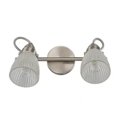 Lindby badkamer wandlamp Kara, 31 cm, 2-lamps, glas, IP44, G9