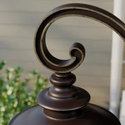 Lindby Barret buitenwandlamp, 39 cm, aluminium, bruin