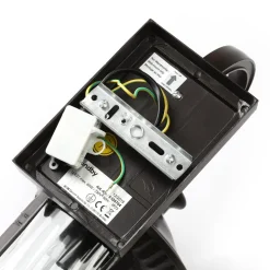 Lindby Barret buitenwandlamp, 39 cm, aluminium, bruin