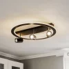 Lindby Berisha LED plafondlamp, 4-lamps, zwart
