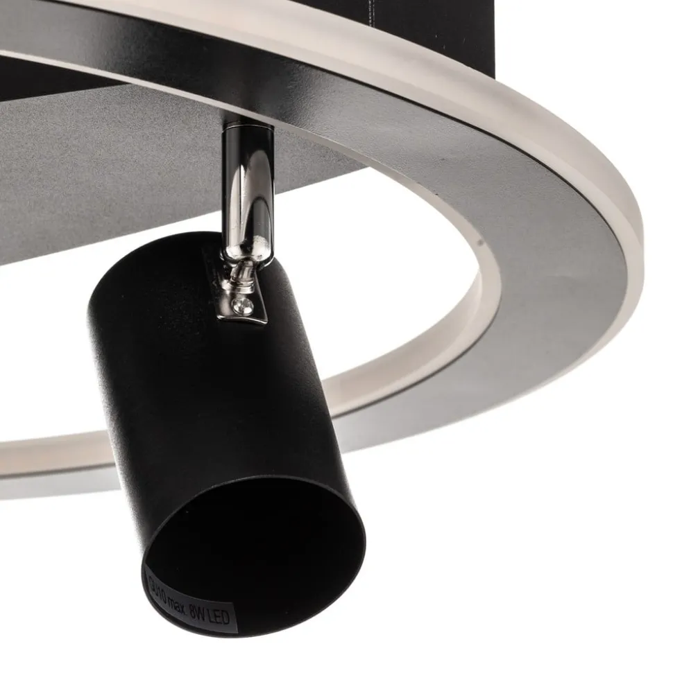 Lindby Berisha LED plafondlamp, 4-lamps, zwart