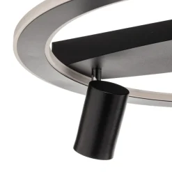 Lindby Berisha LED plafondlamp, 4-lamps, zwart