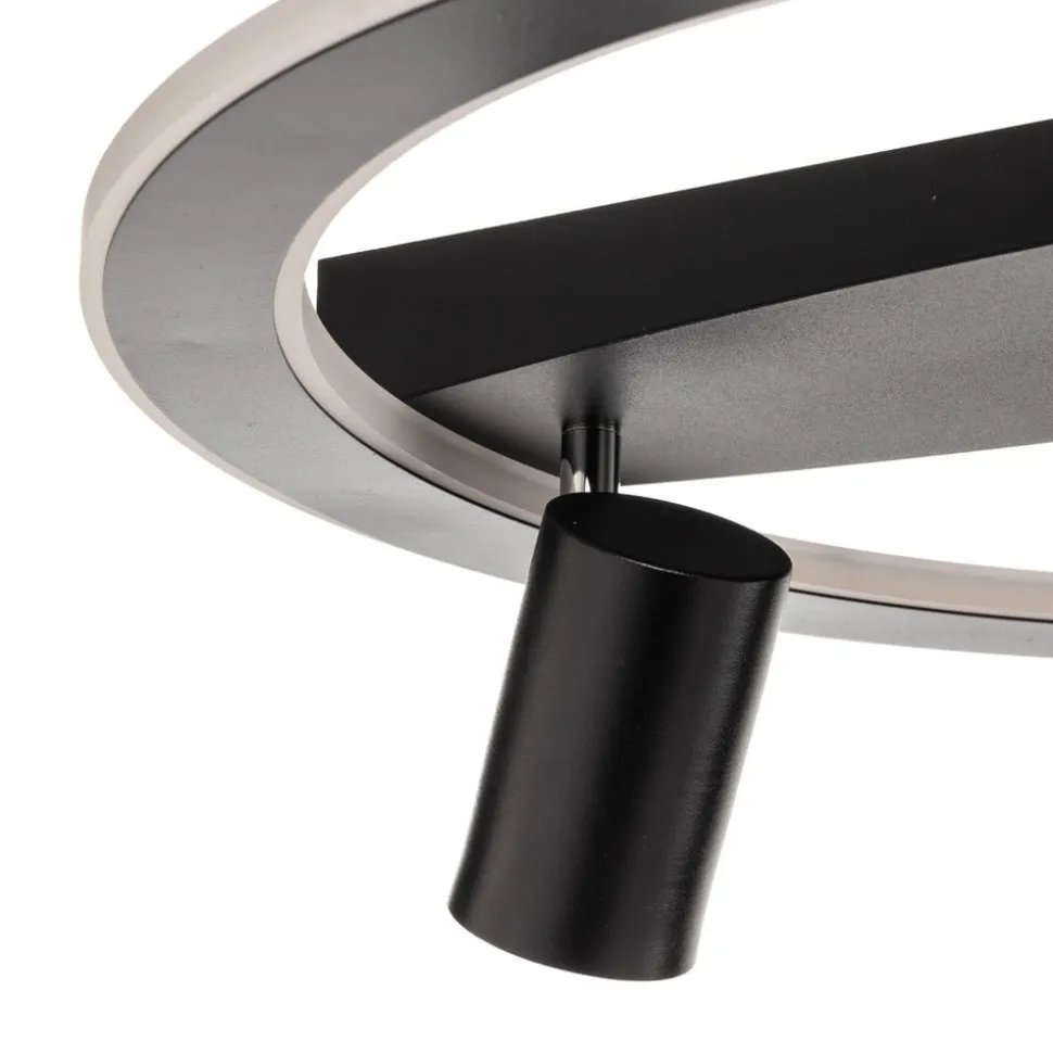 Lindby Berisha LED plafondlamp, 4-lamps, zwart