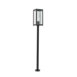 Lindby Bolgar tuinpadverlichting, zwart, metaal, glas, 15 cm