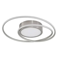 Lindby Bovia LED plafondlamp, CCT, dimbaar, nikkel