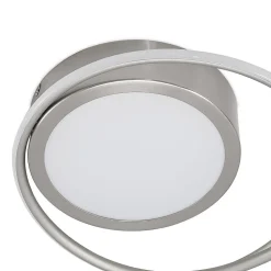 Lindby Bovia LED plafondlamp, CCT, dimbaar, nikkel