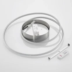 Lindby Bovia LED plafondlamp, CCT, dimbaar, nikkel