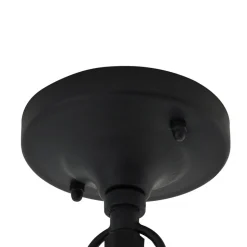 Lindby buiten hanglamp Bolgar, zwart, metaal, glas