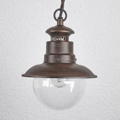 Lindby buiten hanglamp Eddie, roest, metaal, IP44, E27