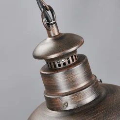 Lindby buiten hanglamp Eddie, roest, metaal, IP44, E27