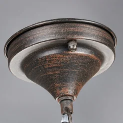 Lindby buiten hanglamp Eddie, roest, metaal, IP44, E27