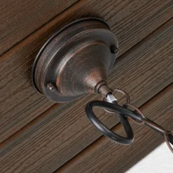 Lindby buiten hanglamp Eddie, roest, metaal, IP44, E27