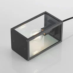 Lindby buiten hanglamp Filimon, antraciet, 22 cm, IP44, E27