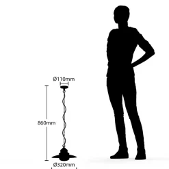 Lindby buiten hanglamp Roisin, antraciet, metaal, Ø 32cm