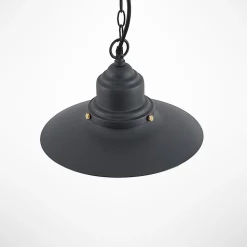 Lindby buiten hanglamp Roisin, antraciet, metaal, Ø 32cm