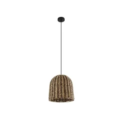 Lindby buiten hanglamp Taryn, bruin, kunststof, IP44 35cm