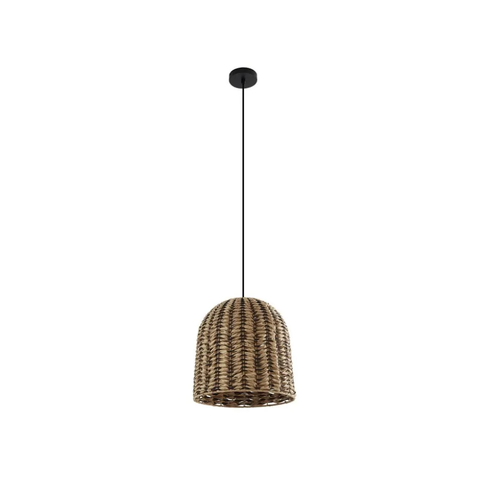 Lindby buiten hanglamp Taryn, bruin, kunststof, IP44 35cm