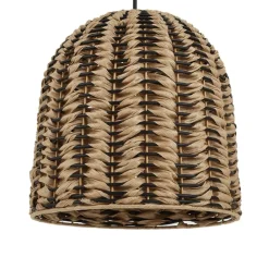 Lindby buiten hanglamp Taryn, bruin, kunststof, IP44 35cm