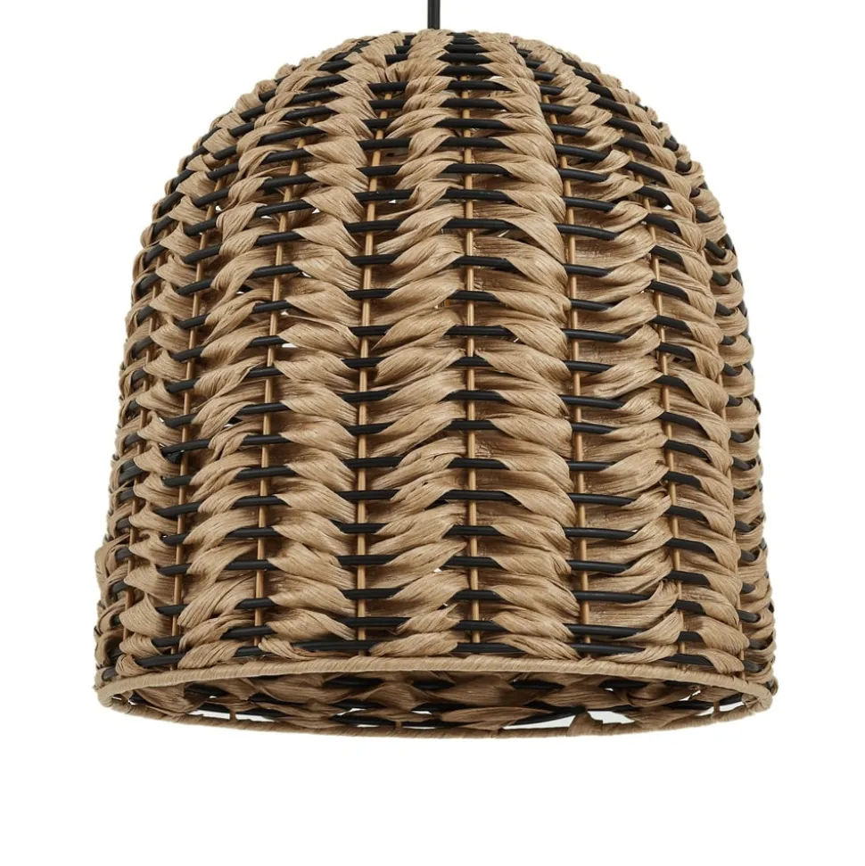 Lindby buiten hanglamp Taryn, bruin, kunststof, IP44 35cm