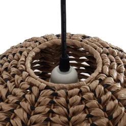 Lindby buiten hanglamp Taryn, bruin, kunststof, IP44 35cm