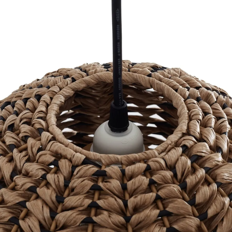 Lindby buiten hanglamp Taryn, bruin, kunststof, IP44 35cm