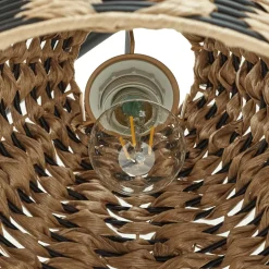 Lindby buiten hanglamp Taryn, bruin, kunststof, IP44 35cm