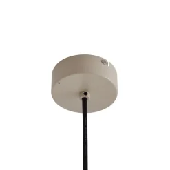 Lindby buiten hanglamp Valdorin, beige, katoen, Ø 40cm