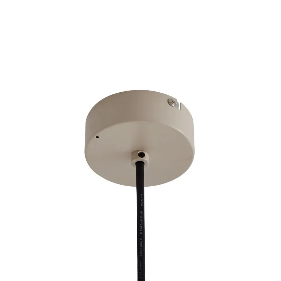 Lindby buiten hanglamp Valdorin, beige, katoen, Ø 40cm