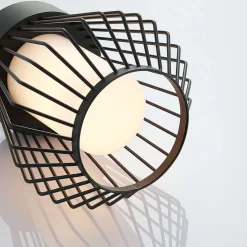 Lindby buiten hanglamp Vajana, Ø 19 cm, zwart, aluminium