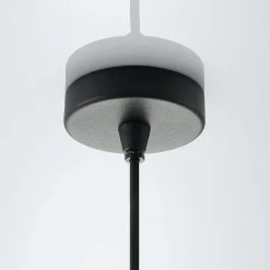 Lindby buiten hanglamp Vajana, Ø 19 cm, zwart, aluminium