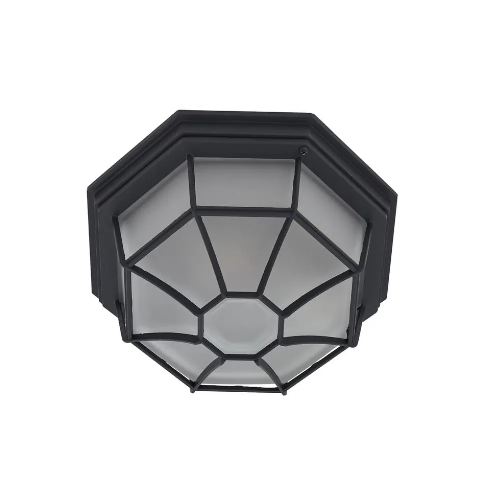 Lindby buiten plafondlamp Idril, antraciet, metaal, Ø 26,5cm